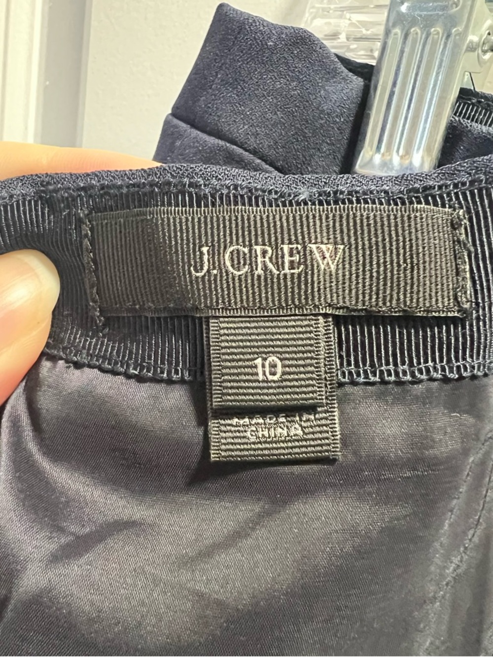 J. Crew Navy A-Line Skirt - Picture 3 of 5